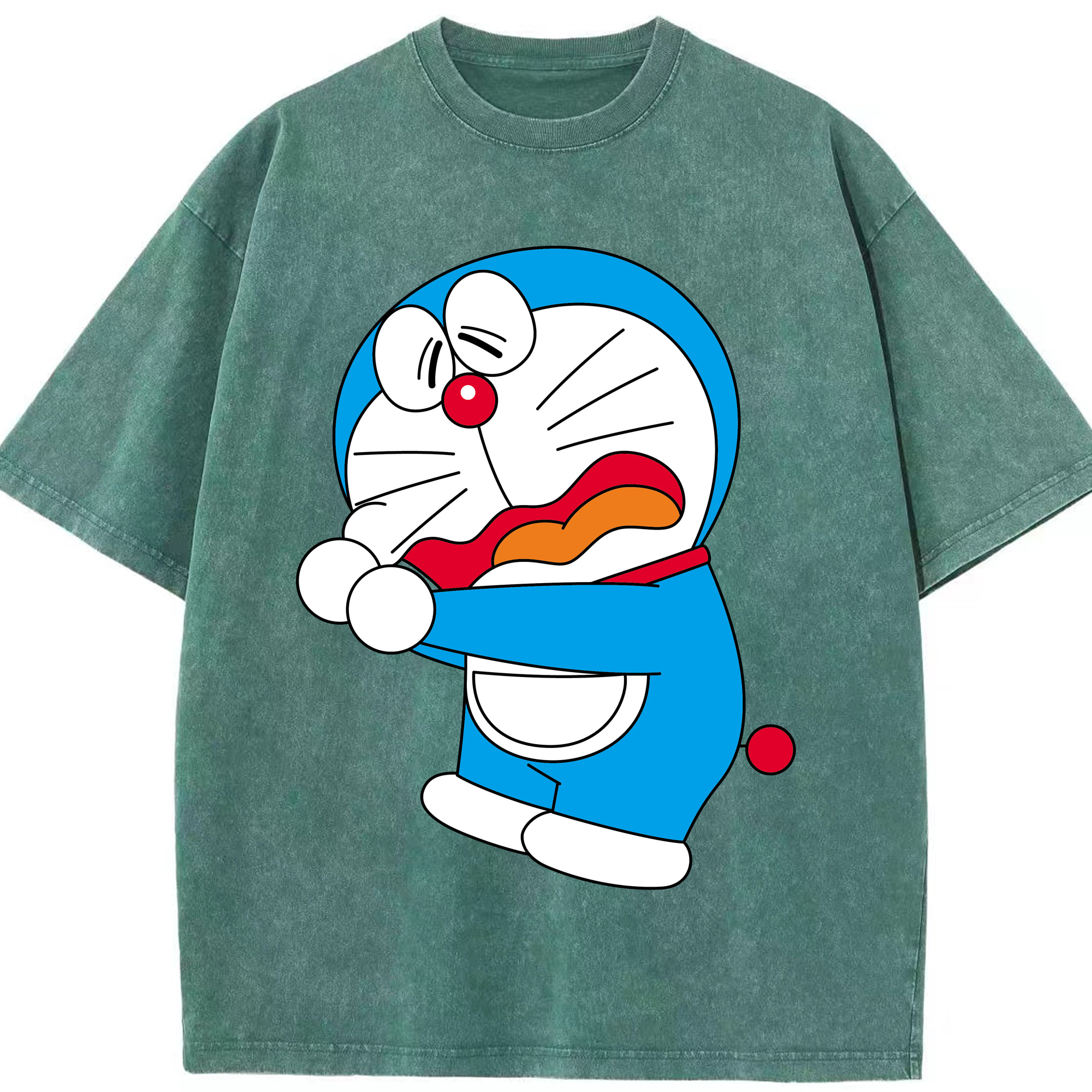 （画像用） ドラえもん Doraemon 綿100% ヴィンテージ風 半袖Tシャツ（フロントプリント）